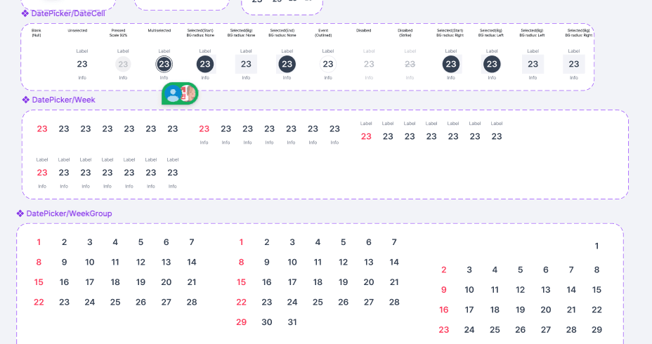 DatePicker의 Main Component 구성